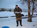 Don MacKay 1st Salmon Thurso River 2nd Feb 2010 Bt4  9Lbs